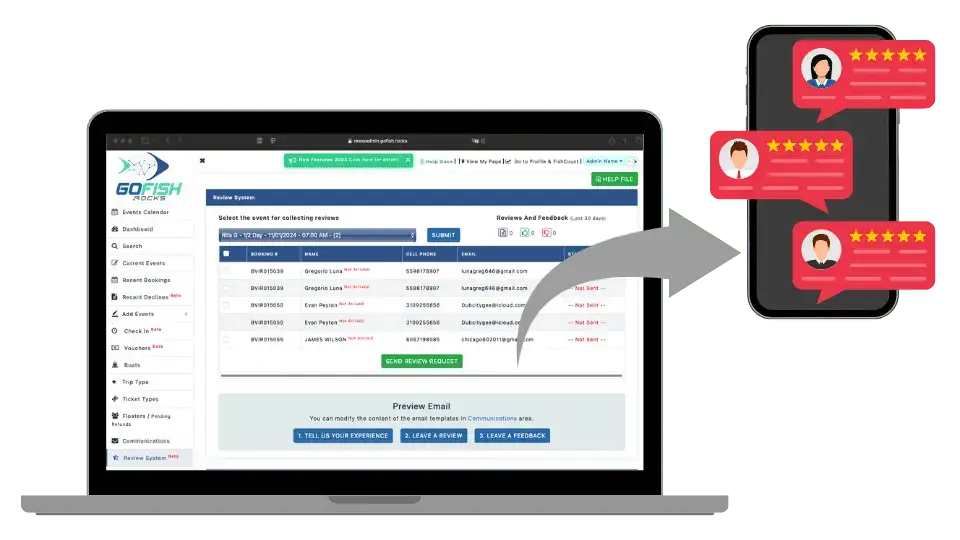 Customer Review System GoFish.Rocks